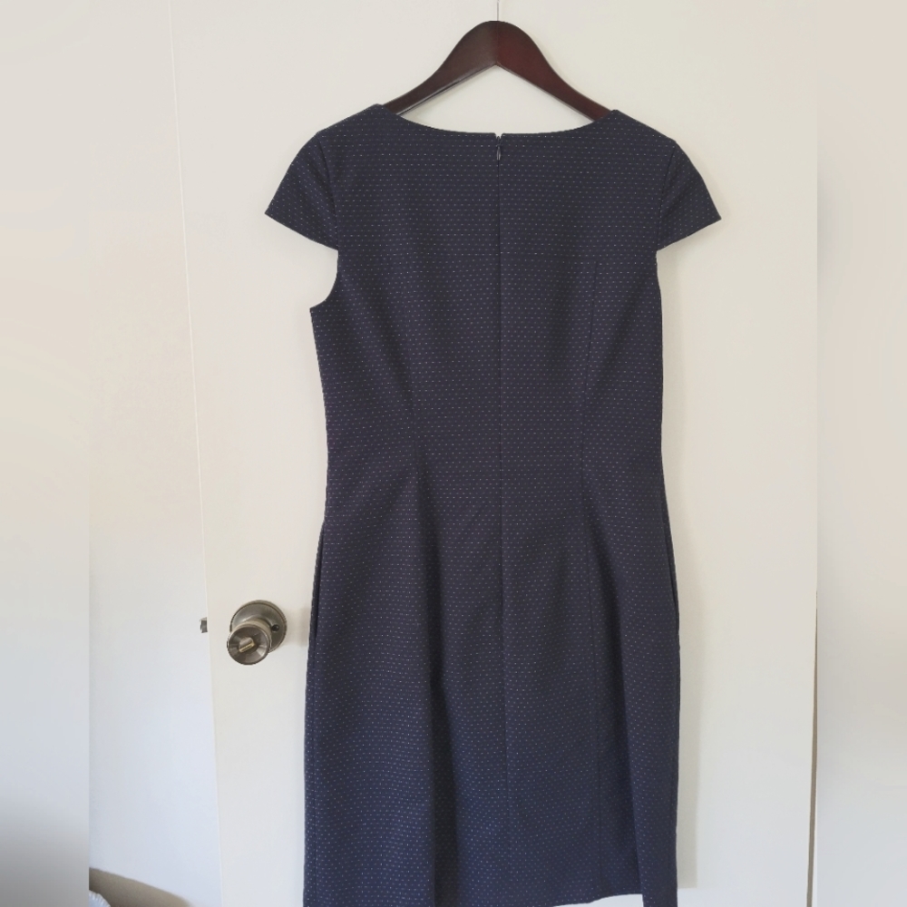 Brooks Brothers Navy/Blue diamond cap sleeve sheath